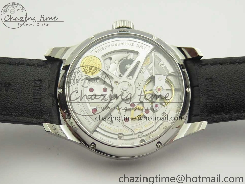 MIROTIME 0316 Portuguese Real PR Real Annual Calendar IW503502 ZF 1:1 Best Edition Blue Dial on Black Leather Strap A Breathable 7152